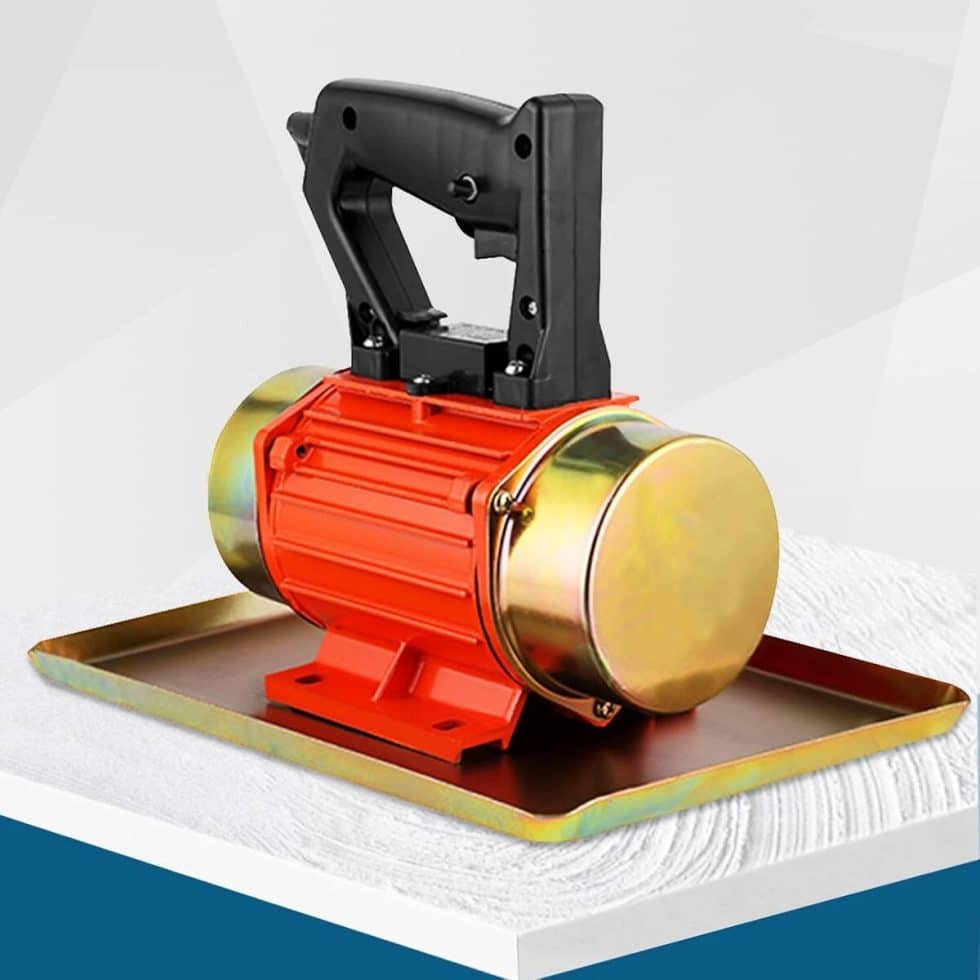 Vibrateur Béton 220V 250W - Moteur Vibrant Électrique 2840 RPM Force 150kg (Jaune)