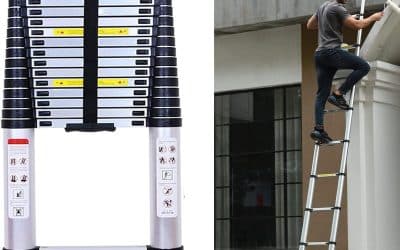 Test de l&rsquo;échelle télescopique 6, 2m avec crochets : polyvalence et sécurité