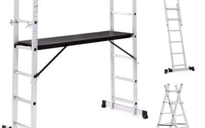 Test : échafaudage aluminium IDMarket multifonction 165 cm