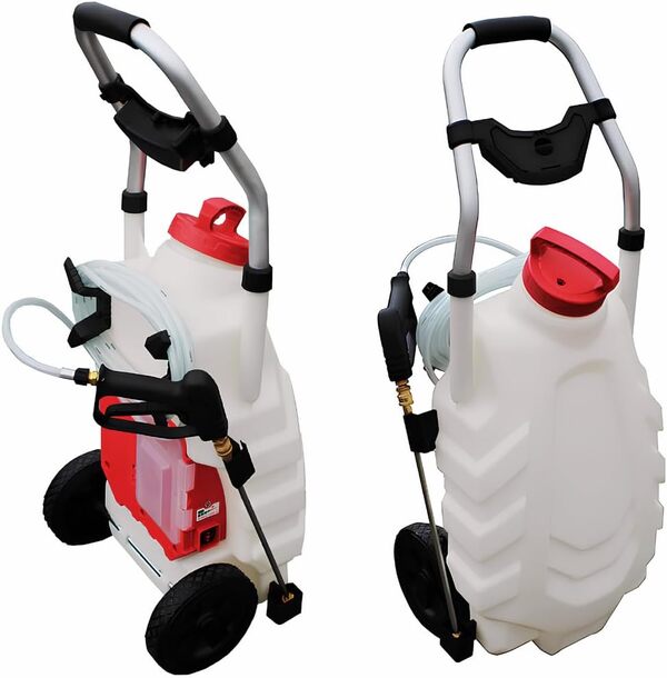 FORUM EQUIPEMENT - Pulvérisateur Électrique Pro Sprayer III 30L – Pulvérisateur Électrique Toiture Longue Portée à Batterie Rechargeable, Débit 240 L/H, Tuyau 8m - 1 Batterie