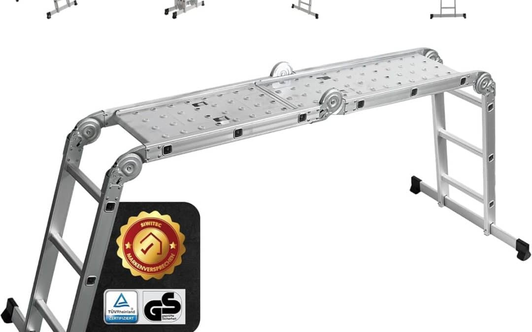 Test : siwitec Échelle multifonction 4x3 marches avec plaques d'échafaudage