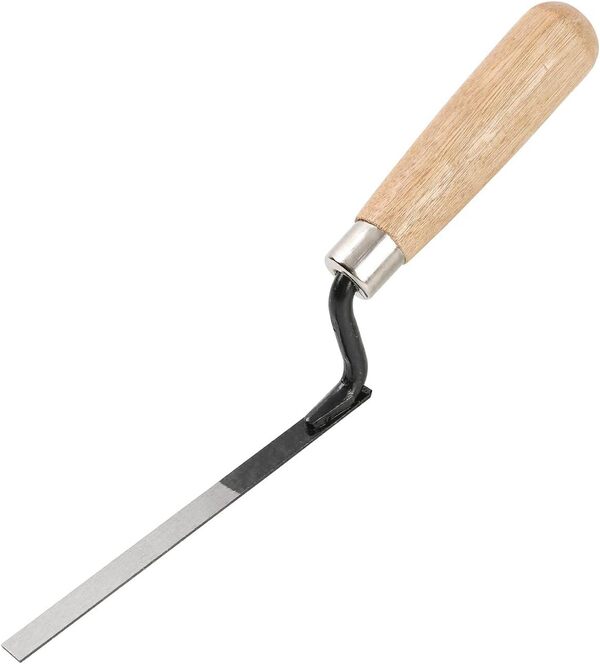 Lot de 5 truelles en acier au carbone avec manche en bois, truelle de maçonnerie, truelle pointue, truelle margée