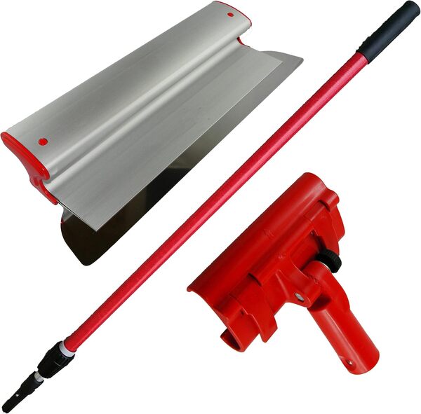 ErgoPlane CT01 Kit professionnel complet : spatule de surface 100 cm + adaptateur + manche télescopique 120-220 cm, lame interchangeable et très durable 0,3 mm