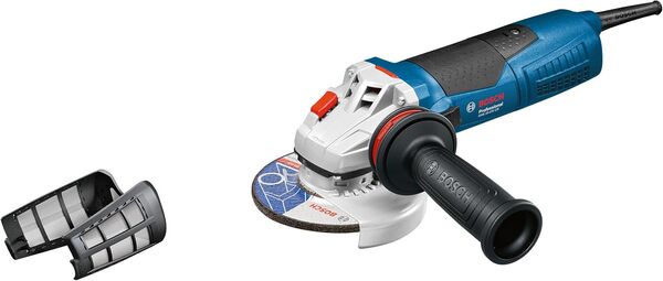 Bosch Professional meuleuse angulaire GWS 19-125 CIE (avec flasque de serrage, capot de protection, écrou de serrage, poignée auxiliaire, clé à ergots)