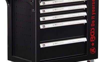 Test servante d&rsquo;atelier BGS Diy 6055-1 : 6 tiroirs, 1 porte latérale