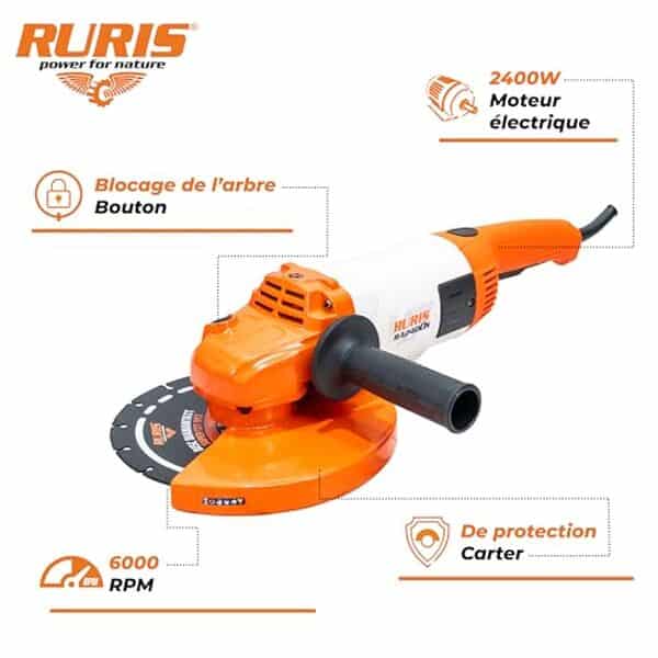Découvrez notre test complet de la meuleuse d'angle RURIS RA2400S 2400W : performances, avantages et inconvénients de cet outil professionnel 2400W. 