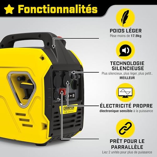 Découvrez notre test détaillé du générateur Champion Power Equipment Mighty Atom 9200i-eu 2200w : performances, avantages et inconvénients pour bien choisir votre générateur inverter portable. 