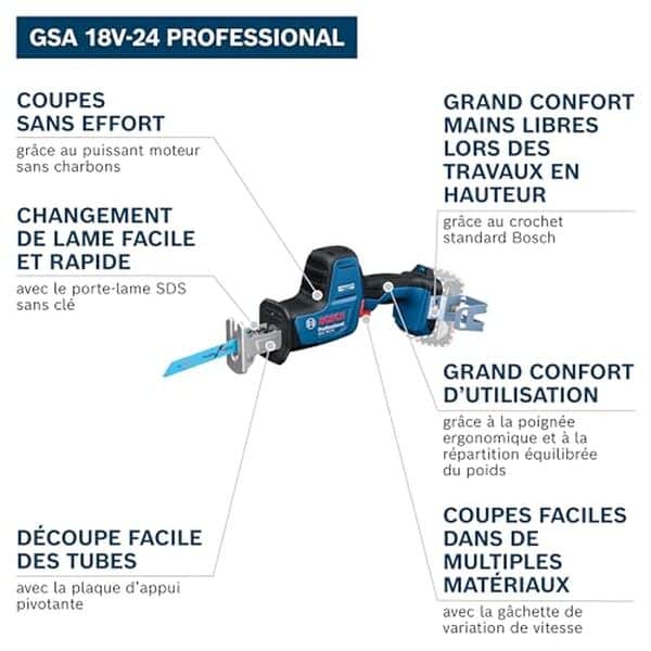 Découvrez notre test détaillé de la scie sabre sans-fil Bosch GSA 18V-24 : performances, caractéristiques et avis d'experts pour bien choisir votre outil.