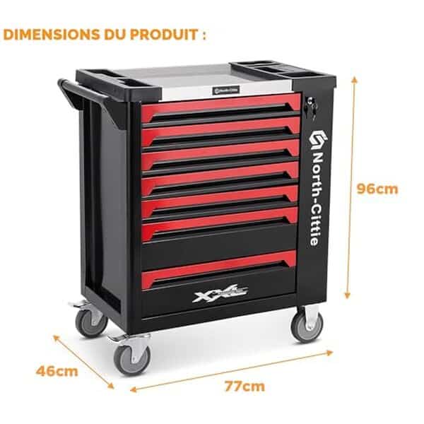 Découvrez le test complet du chariot à outils North-Cittie 7-Box XXL avec 256 pièces. Un aménagement optimal pour votre atelier professionnel et organisé.