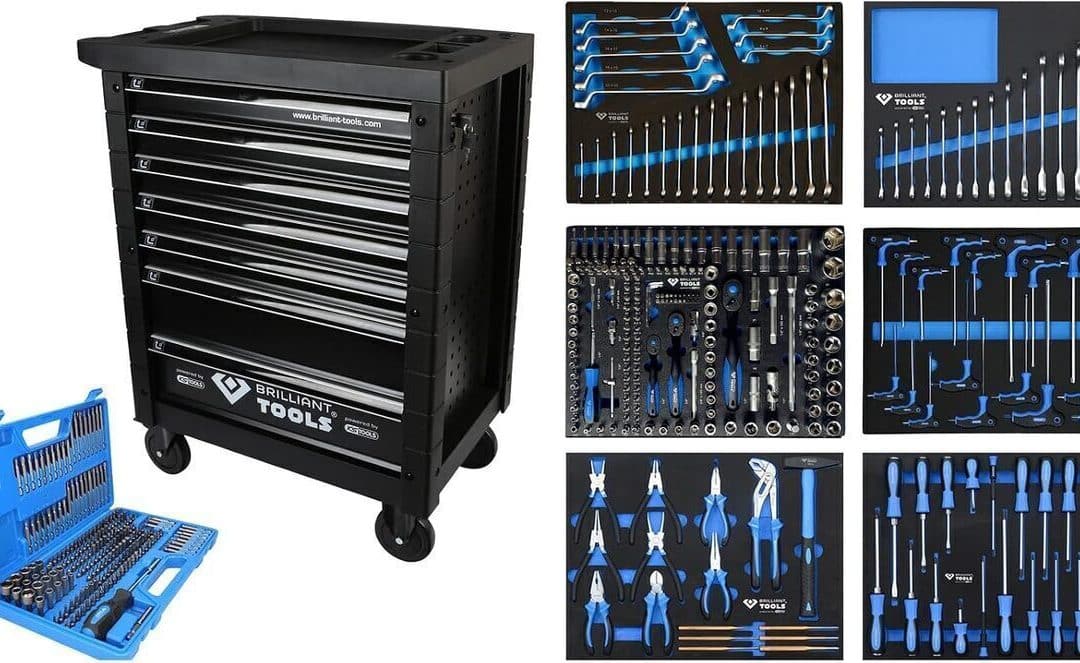 Test : brilliant Tools BT153473, chariot d’atelier 7 tiroirs et 473 outils