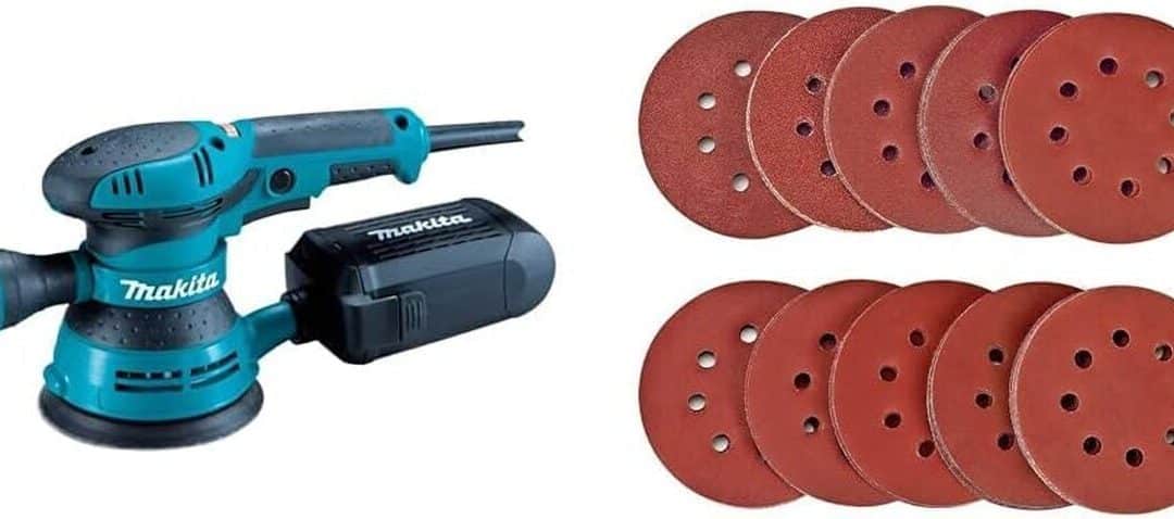 Test de la ponceuse excentrique makita BO5041 300 W avec disques SPTA